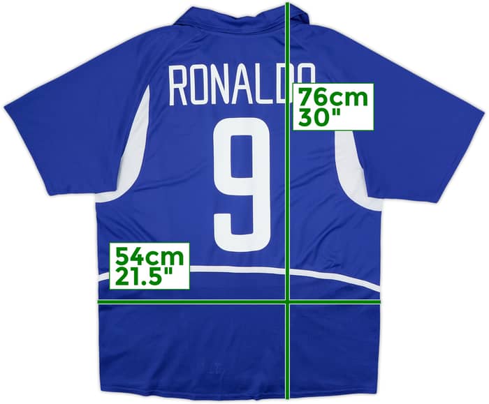 2002-04 Brazil Away Shirt Ronaldo #9 - 8/10 - (L)