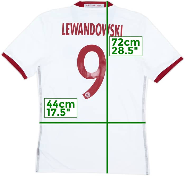 Camiseta de la tercera equipación del Bayern Munich 2016-17 Lewandowski #9 - 6/10 - (S)