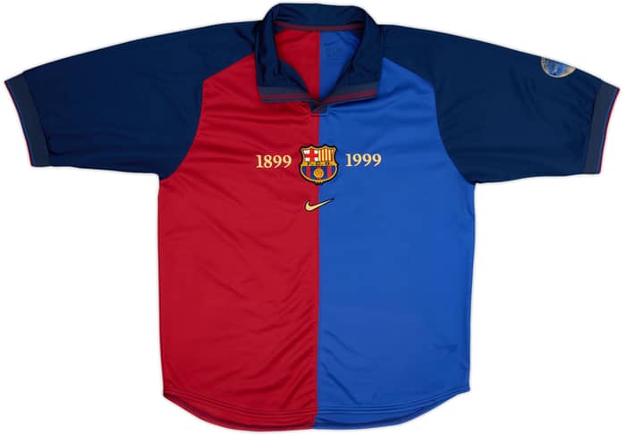 1999-00 Barcelona Centenary Home Shirt Guardiola #4 - 8/10 - (L)