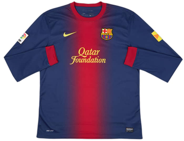 2012-13 Barcelona Home L/S Shirt Messi #10 - 8/10 - (L)
