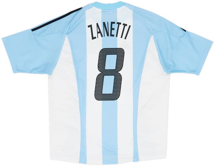 2002-04 Argentina Home Shirt Zanetti #8 - 7/10 - (L)