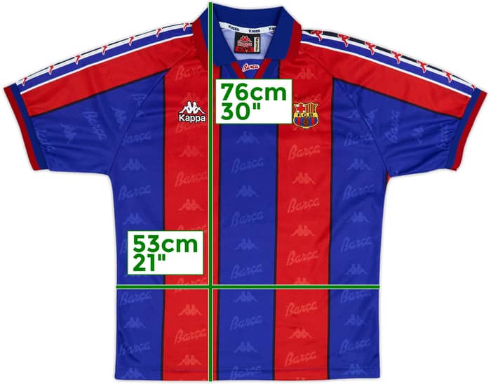 1995-97 Barcelona Home Shirt - 8/10 - (L)