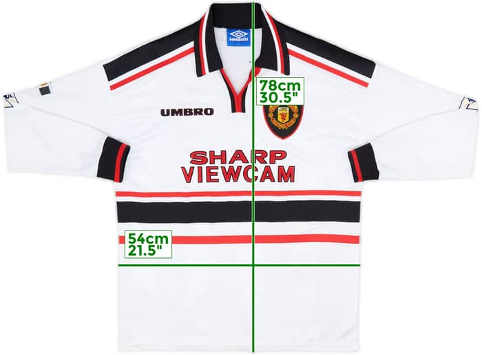 1997-99 Manchester United Away L/S Shirt #20 - 7/10 - (L)