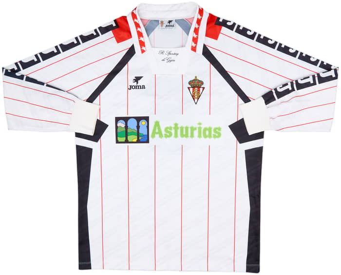 Camiseta de visitante de Manga Larga de juego del Sporting Gijon 1994-96 #6