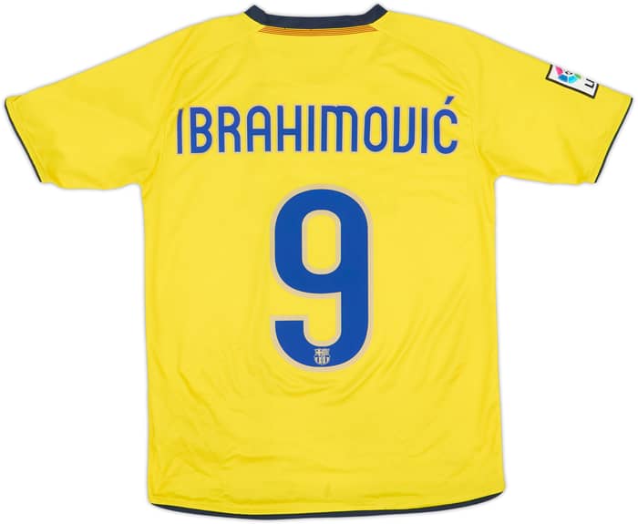 2008-10 Barcelona Away Shirt Ibrahimovic #9 - 7/10 - (XL.Boys)