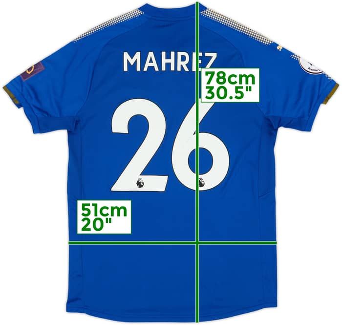 2017-18 Leicester Home Shirt Mahrez #26 - 6/10 - (L)