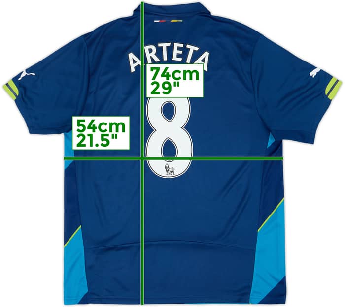 2014-15 Arsenal Third Shirt Arteta #8 - 9/10 - (L)