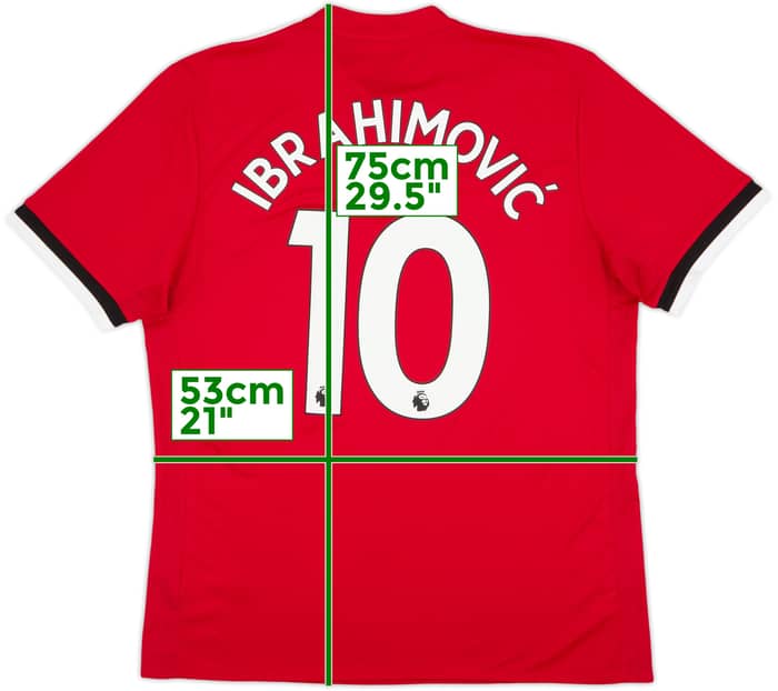 2017-18 Manchester United Home Shirt Ibrahimovic #10 - 7/10 - (L)