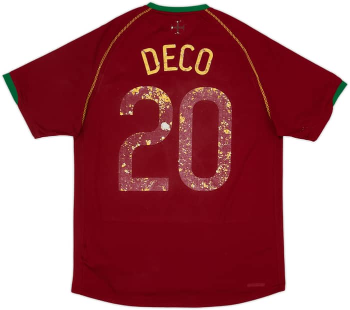 2006-08 Portugal Home Shirt Deco #20 - 4/10 - (M)