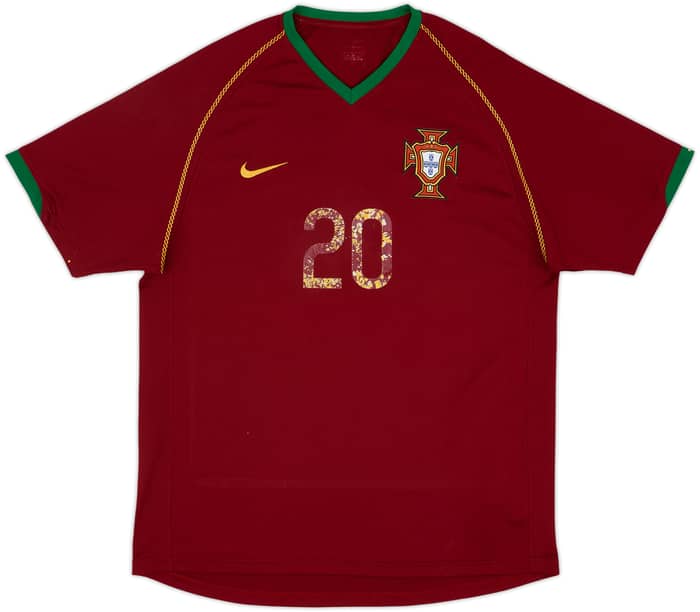 2006-08 Portugal Home Shirt Deco #20 - 4/10 - (M)