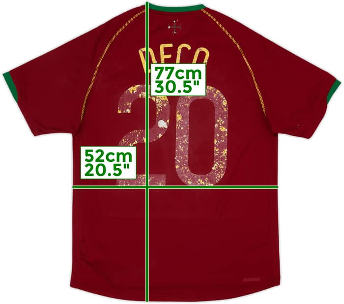 2006-08 Portugal Home Shirt Deco #20 - 4/10 - (M)