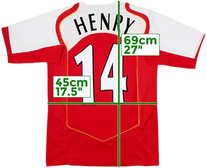 2004-05 Arsenal Home Shirt Henry #14 - 8/10 - (XL.Boys)