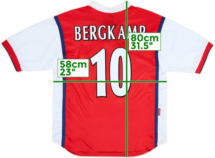 1998-99 Arsenal Home Shirt Bergkamp #10 - 8/10 - (L)