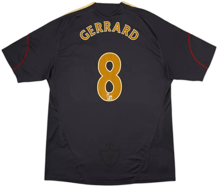 2009-10 Liverpool Visitante Camiseta Gerrard #8 - 4/10 - (XL)