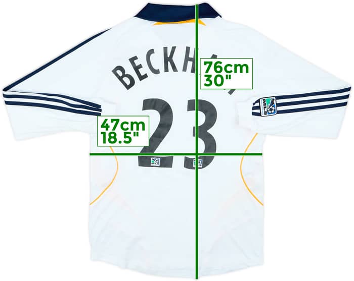 2007-08 LA Galaxy Home L/S Shirt Beckham #23 - 6/10 - (S)