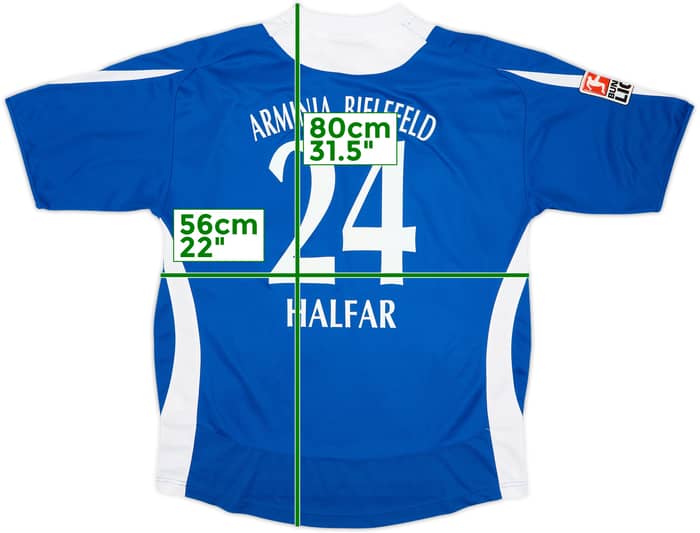 Camiseta de local de juego del Arminia Bielefeld 2007-08 Halfar #24