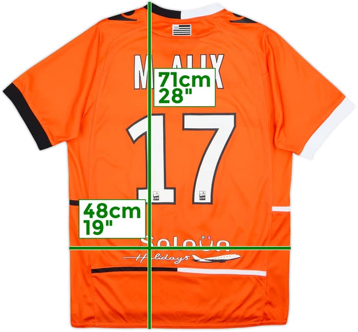 Camiseta de local del Lorient 2013-14 M Alix #17 - 6/10 - (Juvenil XL)