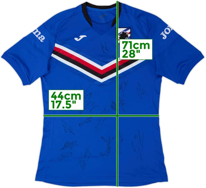 Camiseta Joma de entrenamiento firmada de la Sampdoria 2017-18 - 8/10 - (S)
