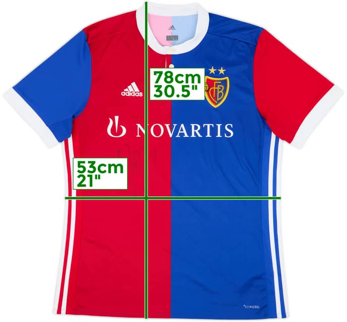 Camiseta de local firmada del FC Basel 2017-18 - 9/10 - (L)