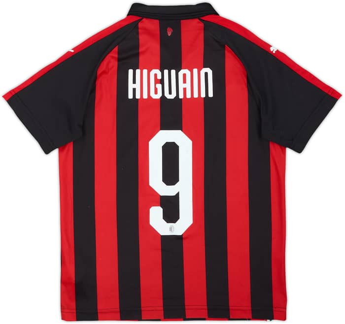 2018-19 AC Milan Home Shirt Higuain #9 - 8/10 - (M.Boys)