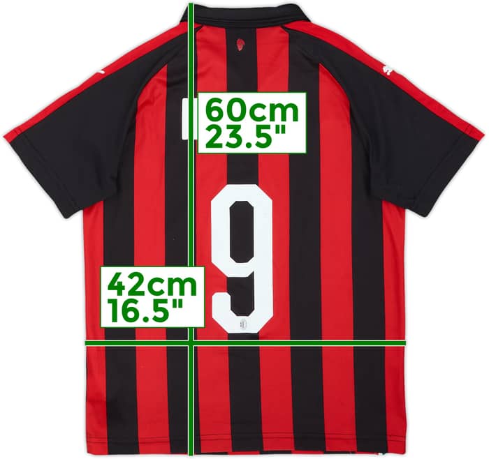 2018-19 AC Milan Home Shirt Higuain #9 - 8/10 - (M.Boys)