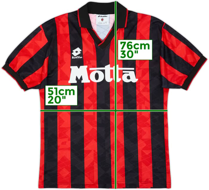 1993-94 AC Milan Home Shirt - 8/10 - (M)
