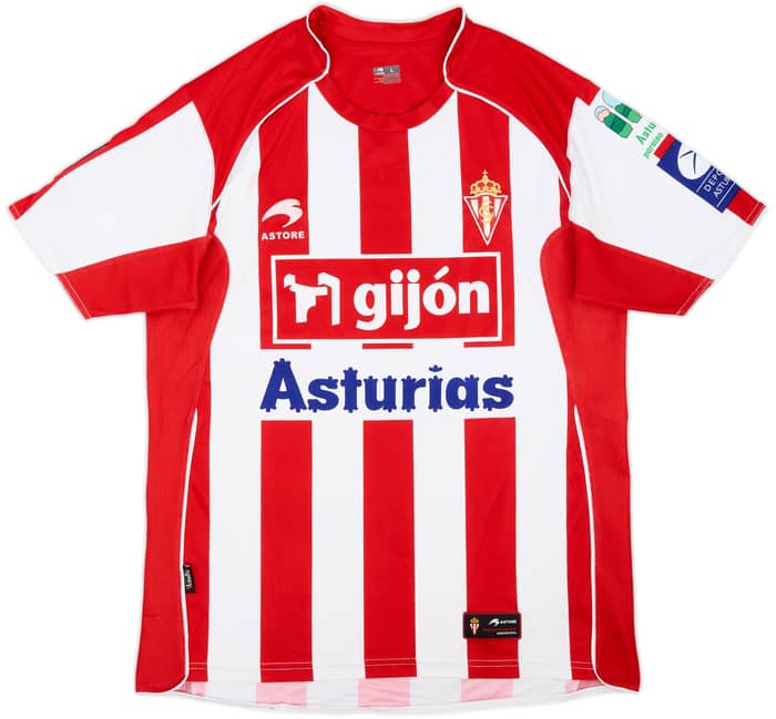 2009-11 Sporting Gijon Home Shirt - 7/10 - (L)
