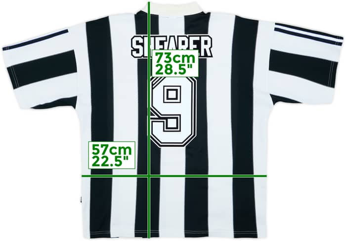 1995-97 Newcastle Home Shirt Shearer #9 - 7/10 - (XL)