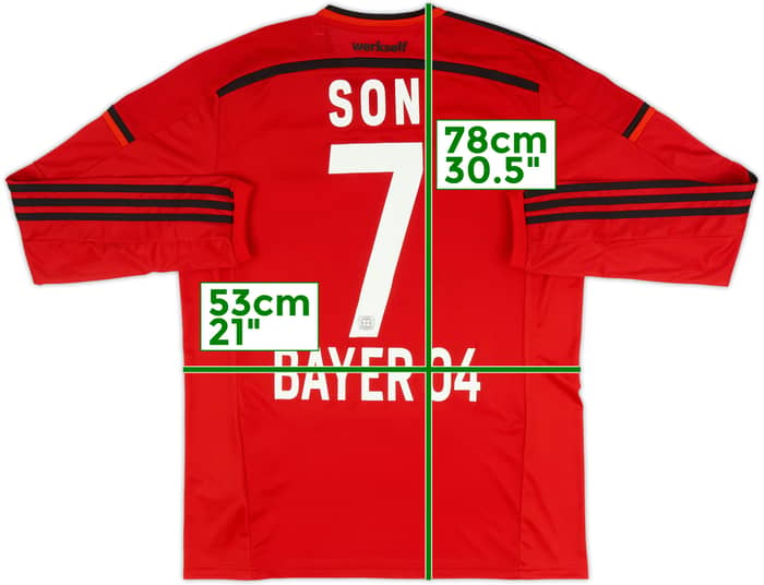 2014-15 Bayer Leverkusen Home L/S Shirt Son #7 (L)
