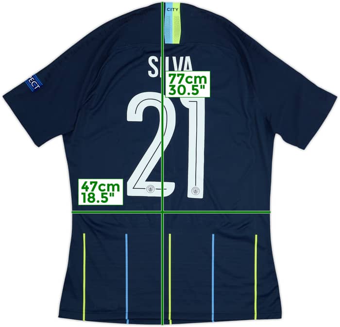 2018-19 Manchester City Player Issue Away Shirt Silva #21 - 8/10 - (L)