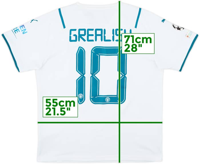 2021-22 Manchester City Away Shirt Grealish #10 - 6/10 - (L)