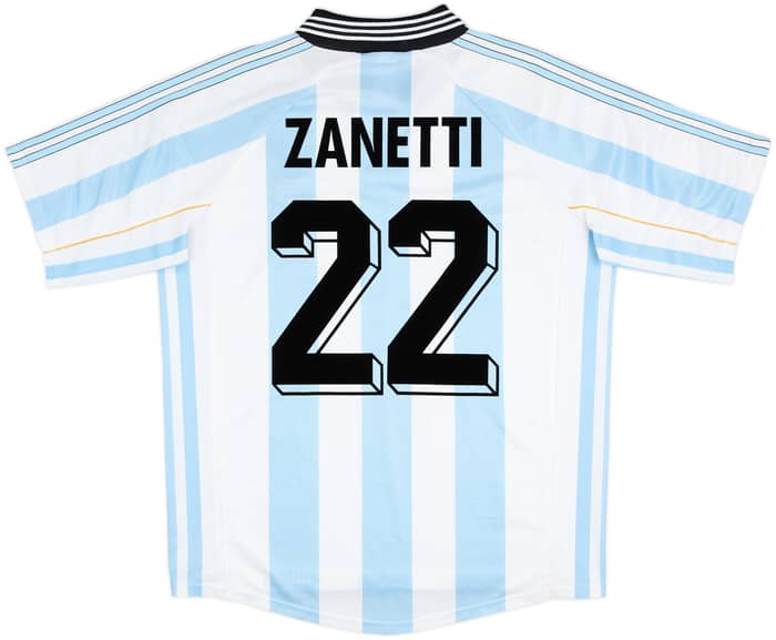 1998-99 Argentina Home Shirt Zanetti #22 - 9/10 - (L)