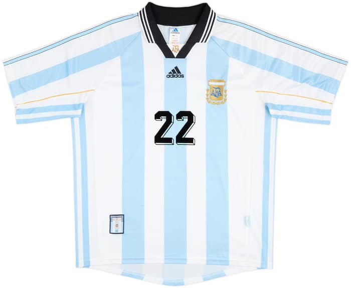 1998-99 Argentina Home Shirt Zanetti #22 - 9/10 - (L)