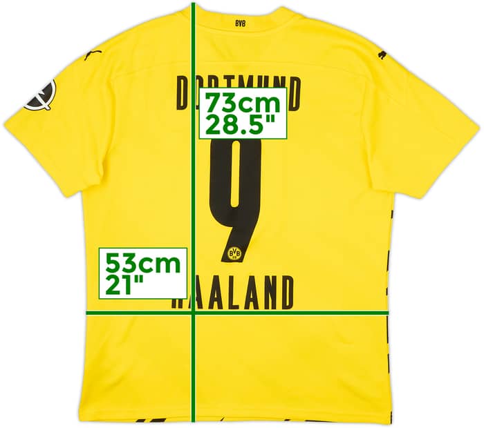 2020-21 Borussia Dortmund Home Shirt Haaland #9 - 5/10 - (L)