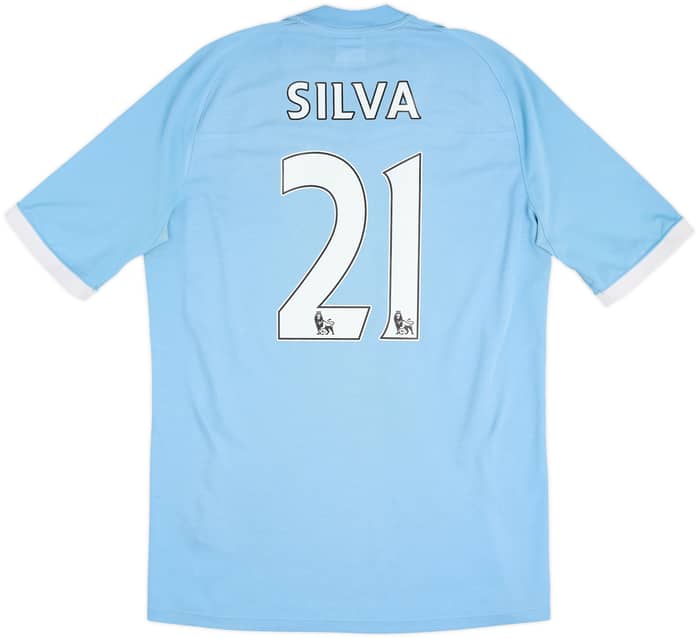 2010-11 Manchester City Home Shirt Silva #21 - 6/10 - (M)