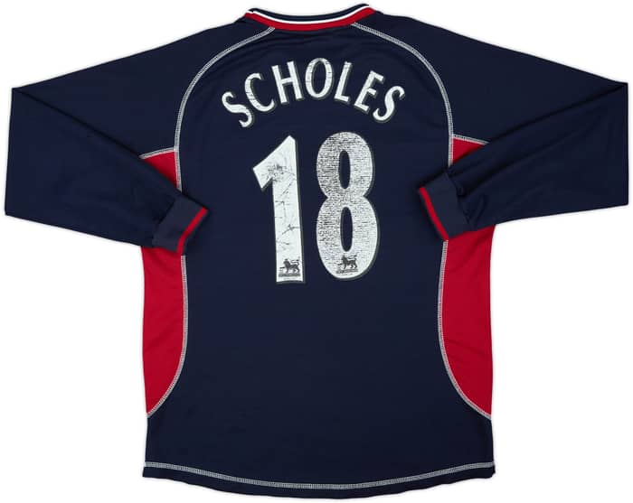 2000-01 Manchester United Third L/S Shirt Scholes #18 - 5/10 - (M)