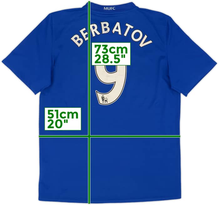 Camiseta de la tercera equipación del Manchester United 2008-09 Berbatov #9 - 5/10 - (M)