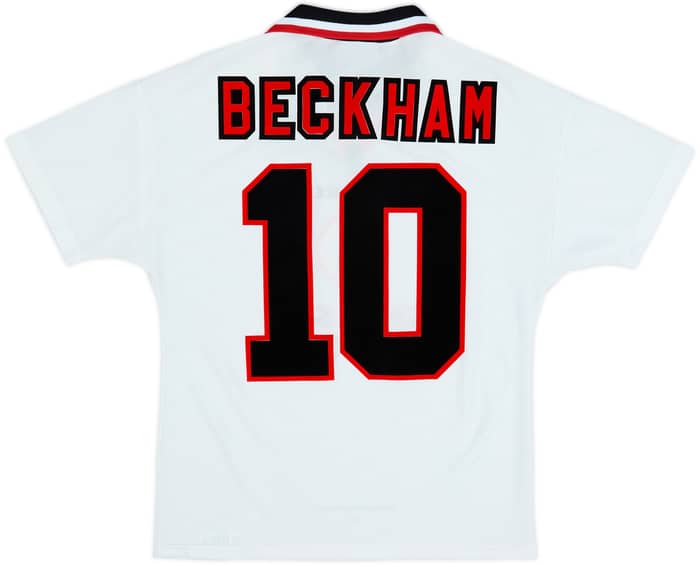 1996-97 Manchester United Away Shirt Beckham #10 - 8/10 - (15-16 Years)