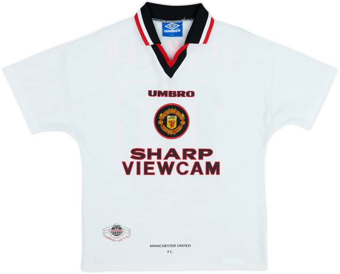 1996-97 Manchester United Away Shirt Beckham #10 - 8/10 - (15-16 Years)