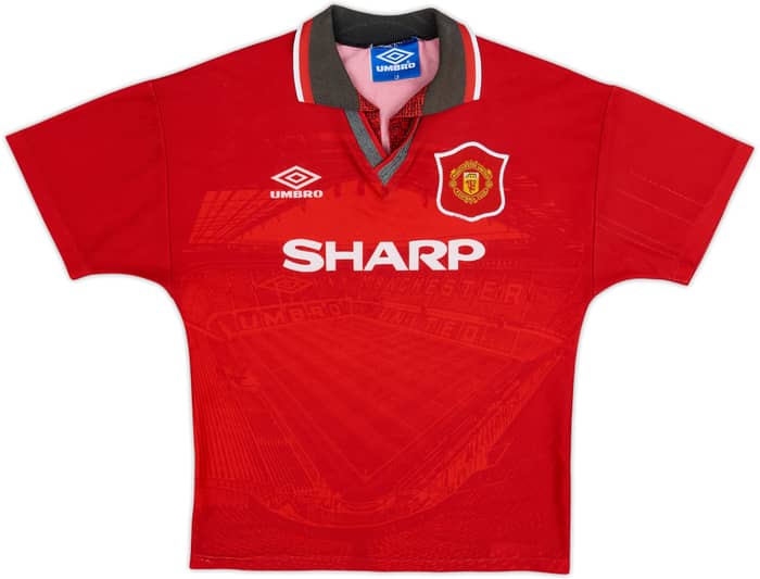 1994-96 Manchester United Home Shirt - 7/10 - (13-14 Years)