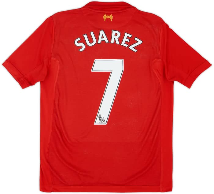 2012-13 Liverpool Home Shirt Suarez #7 - 7/10 - (XL.Boys)