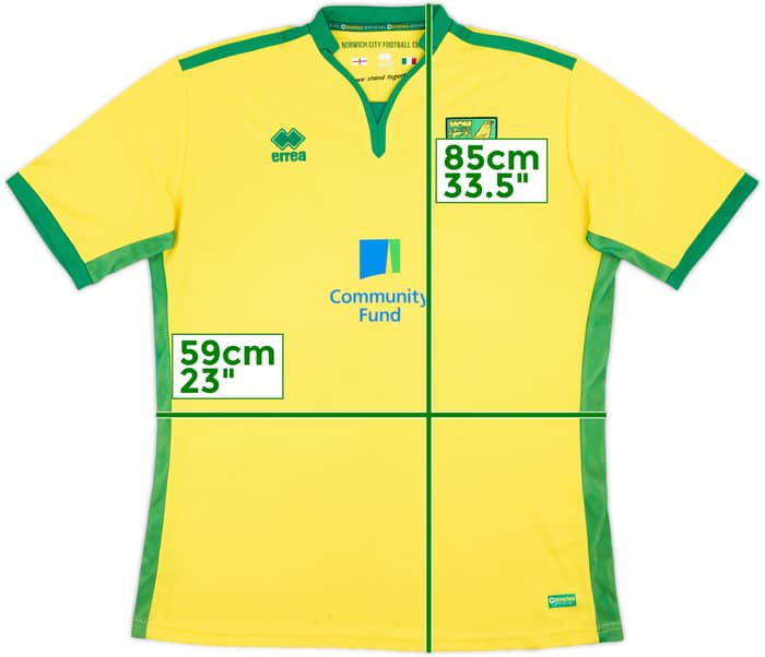 Camiseta de local del Norwich 2016-17 - 6/10 - (5XL)