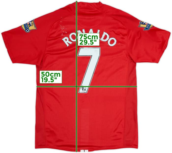2007-09 Manchester United Home Shirt Ronaldo #7 - 4/10 - (M)