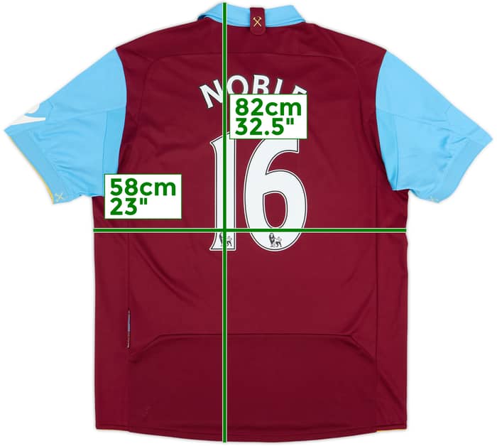 2010-11 West Ham Home Shirt Noble #16 - 8/10 - (L)