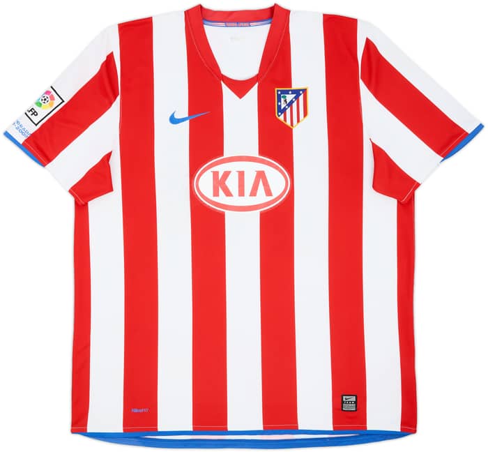 2008-09 Atletico Madrid Home Shirt Kun Aguero #10 - 6/10 - (XXL)