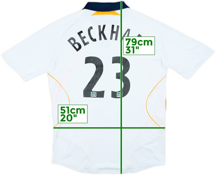 2007-08 LA Galaxy Home Shirt Beckham #23 - 4/10 - (M)