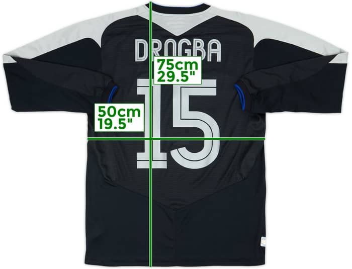 2004-05 Chelsea Away L/S Shirt Drogba #15 - 6/10 - (M)