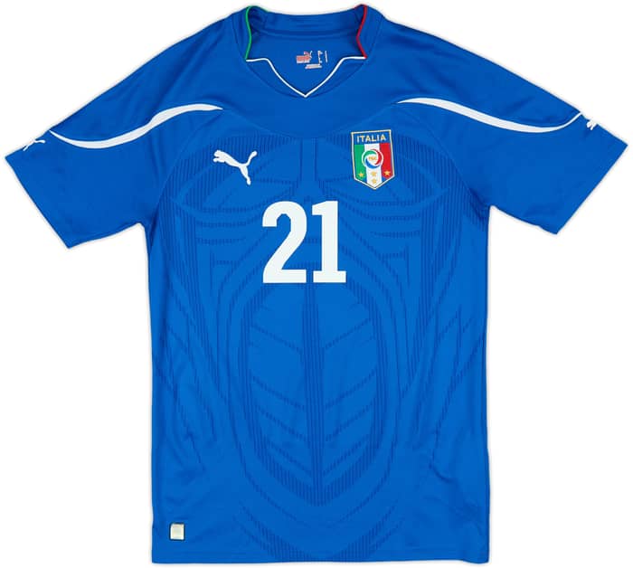 2010-12 Italy Home Shirt Pirlo #21 - 8/10 - (S)