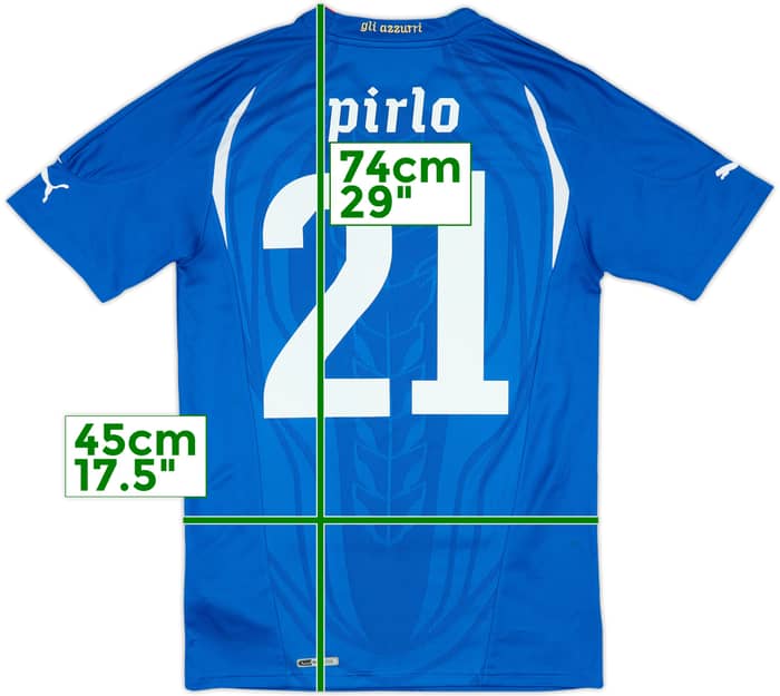2010-12 Italy Home Shirt Pirlo #21 - 8/10 - (S)