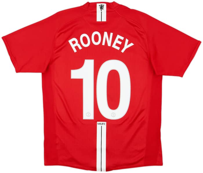 2007-09 Manchester United Home Shirt Rooney #10 - 10/10 - (M)
